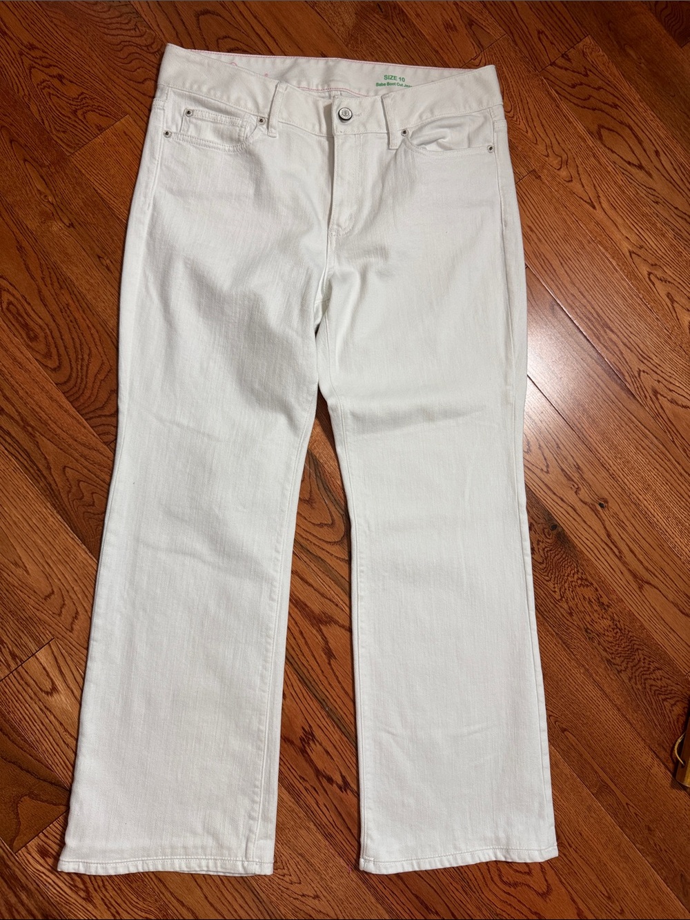 Lilly Pulitzer White Straight-Leg Jeans
